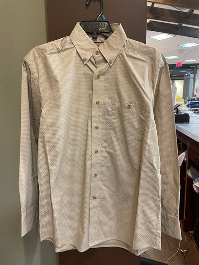 Wrangler Long Sleeve Shirt in Tan Cream