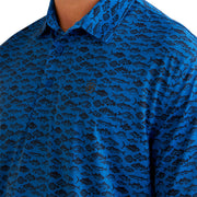 All Over Print Polo in Cendre Blue