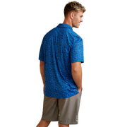 All Over Print Polo in Cendre Blue