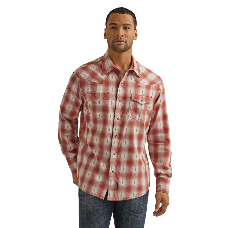 Wrangler Retro Long Sleeve Shirt in Rust