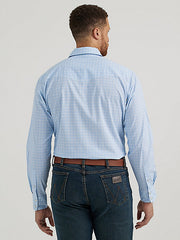 Wrangler Western Snap Shirt in Concentric Blue