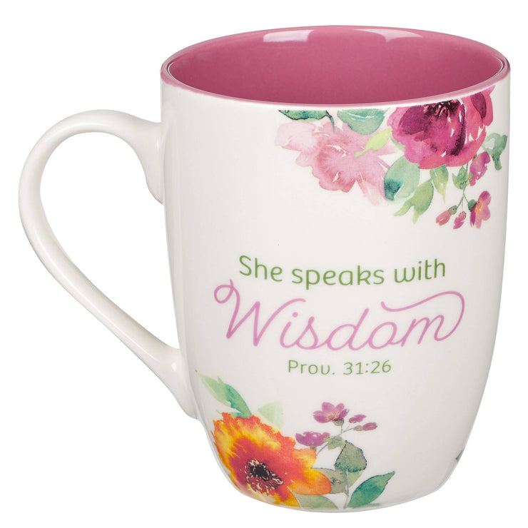 She Speaks with Wisdom Mug