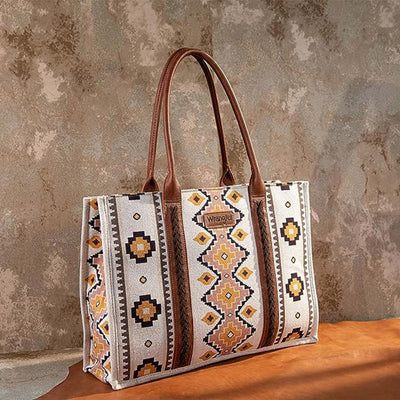 Wrangler Southwestern Dual Sided Print Wide Tote