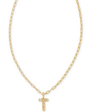 Crystal Letter Gold Short Pendant Necklace