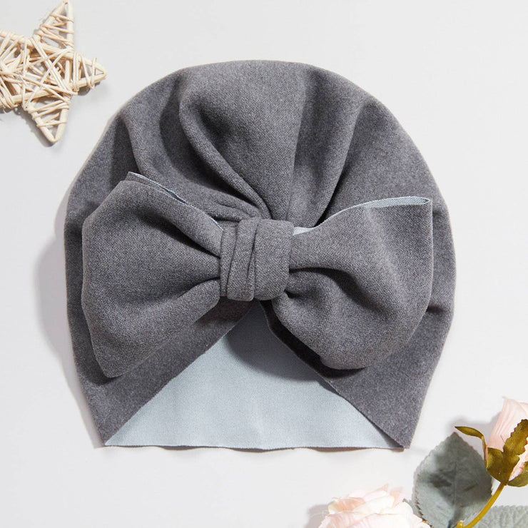 Youth Solid Bowknot Hat
