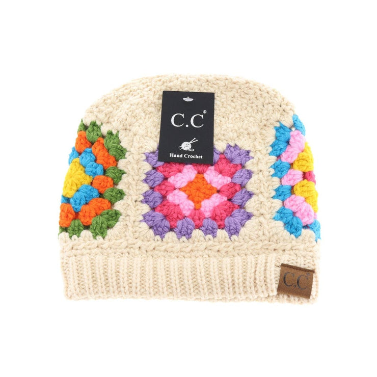 Multicolor Crochet C.C. Beanie