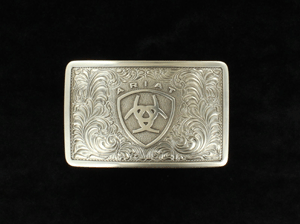 Ariat Belt Buckle in Antique Silver Rectangle