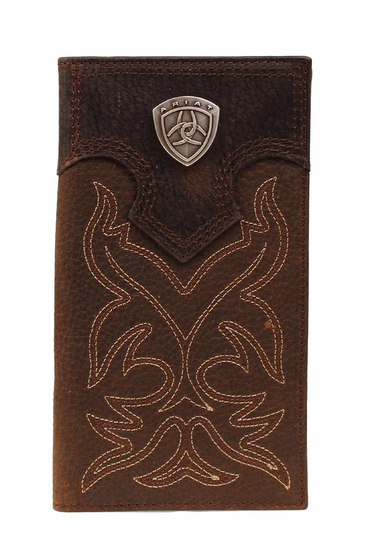 Ariat Rodeo Wallet Shield Concho Dark Brown