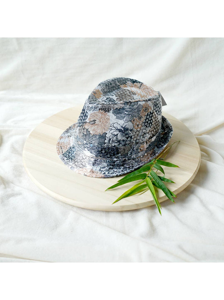 Floral Print Fedora Hat