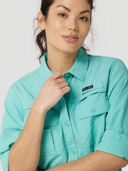 ATG By Wrangler™ Women's Angler Shirt in Turquiose