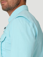 ATG By Wrangler™ Men's Angler Long Sleeve Shirt in Gulf