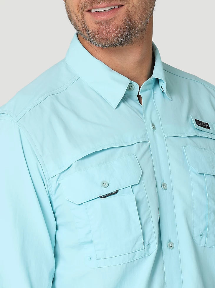 ATG By Wrangler™ Men's Angler Long Sleeve Shirt in Gulf