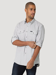 Men's Wrangler Performance Button Front Long Sleeve in High Rise