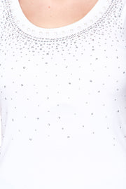 Star Fall in Sequins and Studs Sleeveless Top