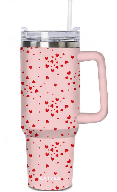 Cup With Handle Mini Red Hearts