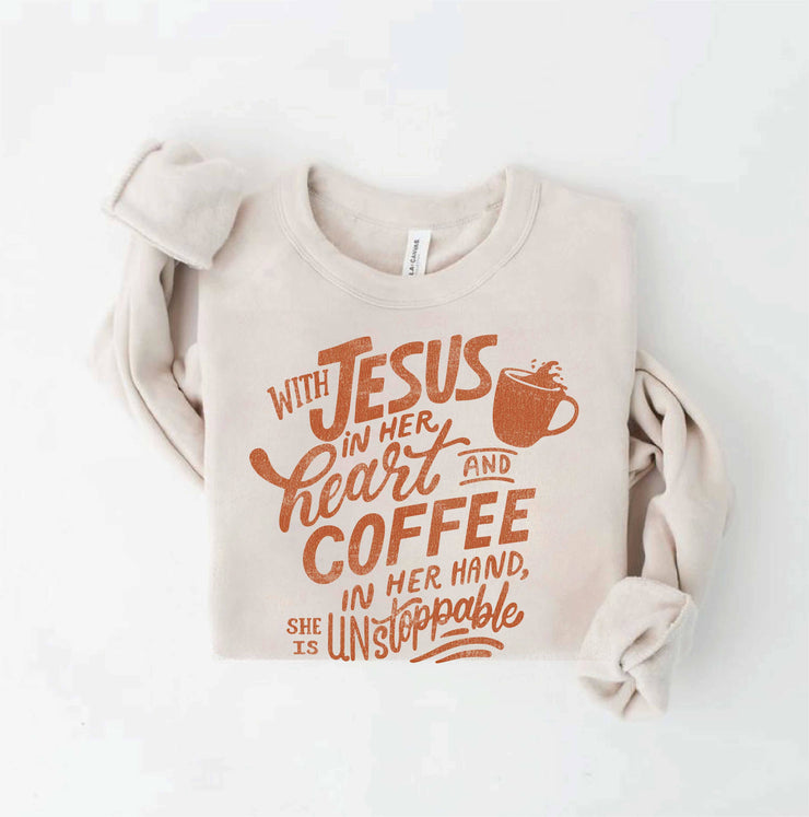 With Jesus in Her Heart Sweatshirt