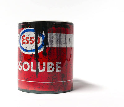 Coffee Mug Esso Lube Motor Oil Can