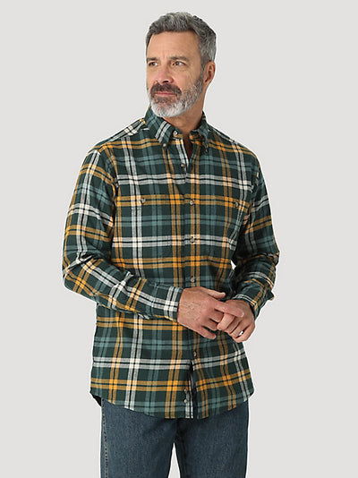 Wrangler Rugged Wear® Blue Ridge Flannel Shirt - Green