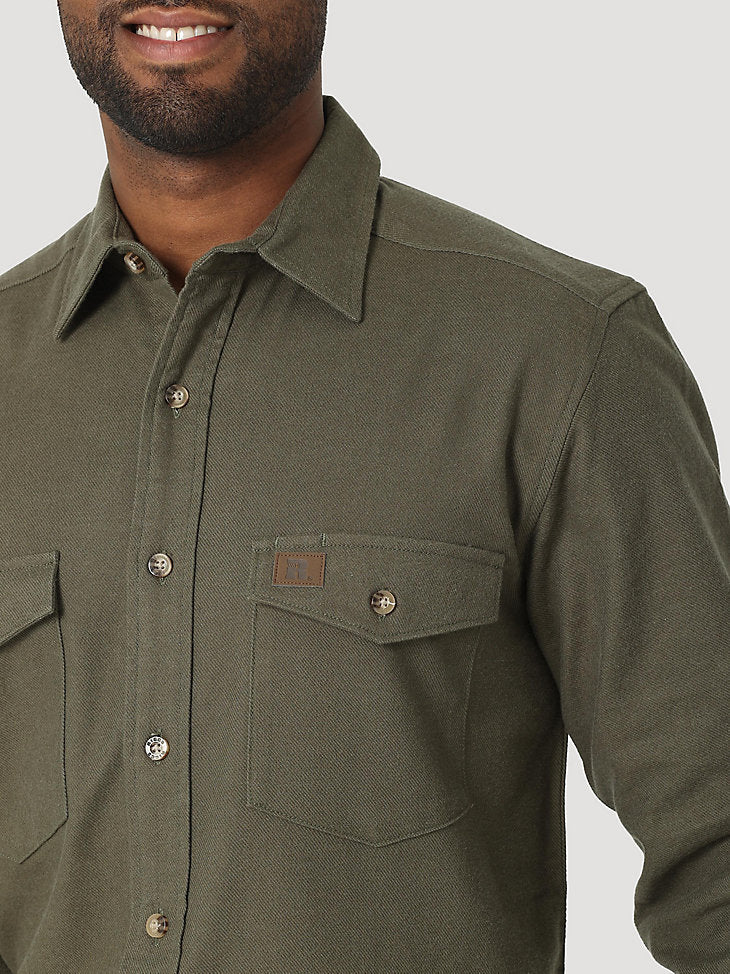 Wrangler® Riggs Workwear® HW Flannel Shirt - Grape Leaf