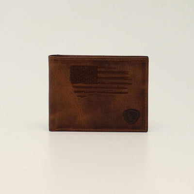 Ariat Wallet in a Bifold Distressed USA Flag