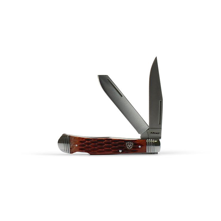 Ariat Folding Knife in Brown Muskrat Brown
