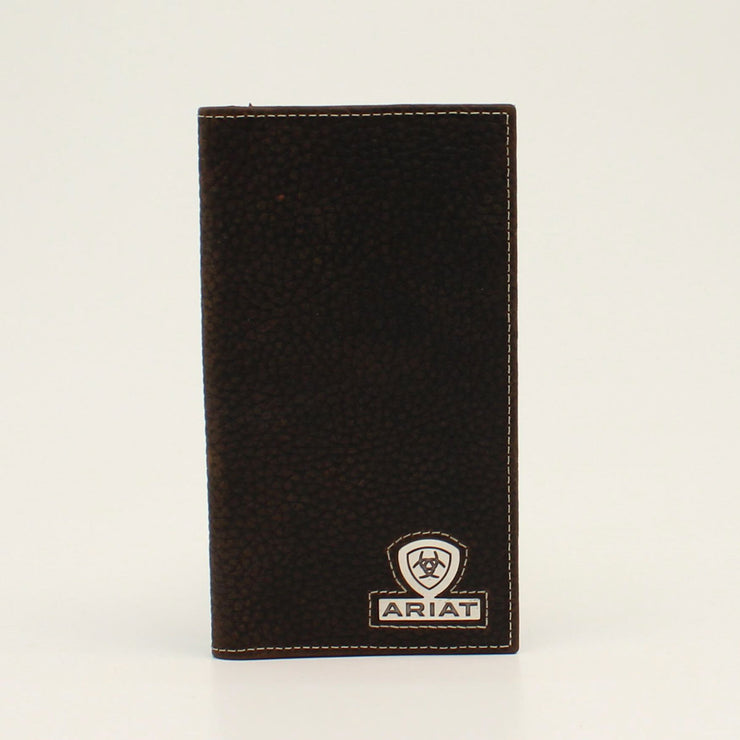 Ariat Wallet in a Rodeo Shield Logo Concho Brown Rowdy