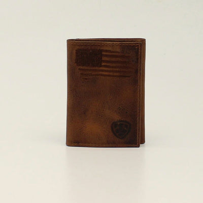 Ariat Wallet in a Trifold Distressed USA Flag