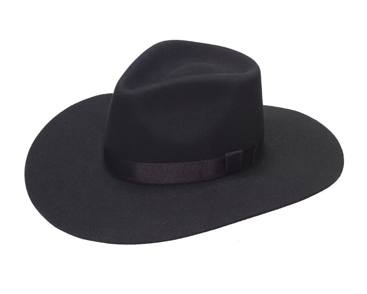 Ladies Pinch Front Western Hat in Black
