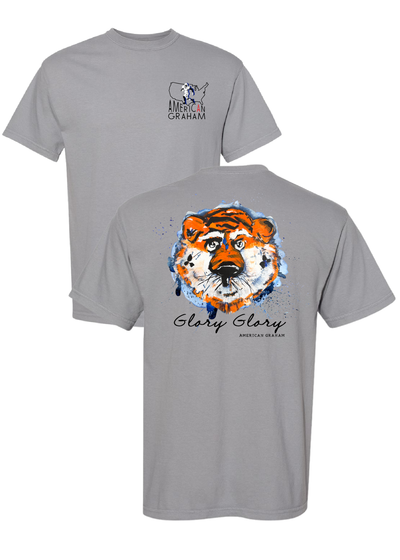 Glory Glory Tigers Tee in Grey
