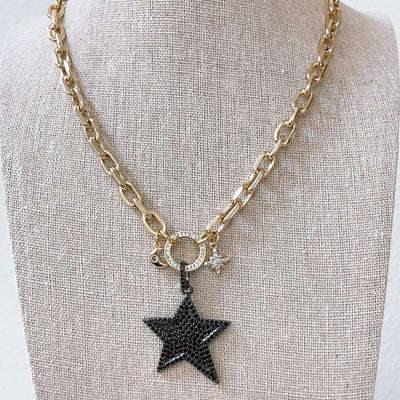 Black Star with Gold Chain