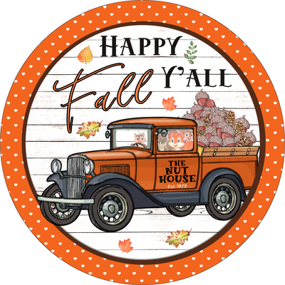 Happy Fall Yall, Truck Sign