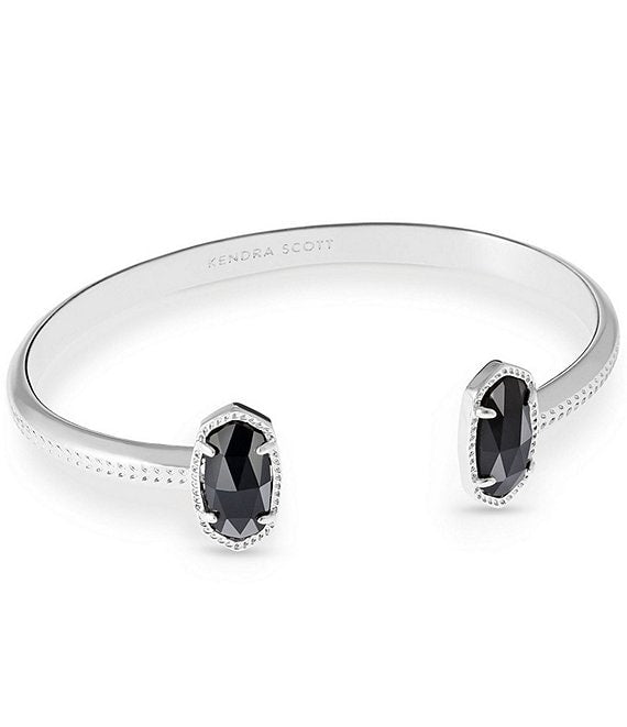 Kendra Scott Elton Silver Cuff Bracelet in Black