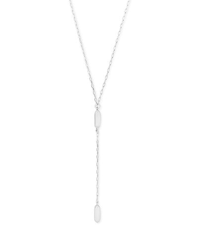 Kendra Fern Y Necklace in Bright Silver