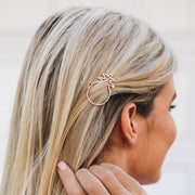 Pura Vida Pineapple Hair Barrette In Rose Gold