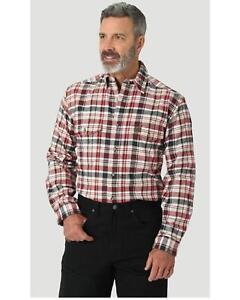 Wrangler® Riggs Workwear Foreman Plaid Long Sleeve Shirt - Blue/Red
