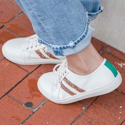 White & Green Sneakers